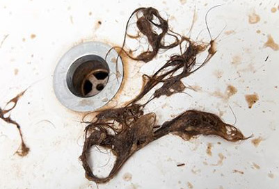 hair in drain